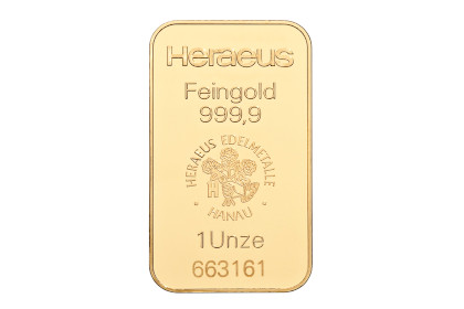 Heraeus Goldbarren