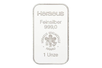 Heraeus Silberbarren